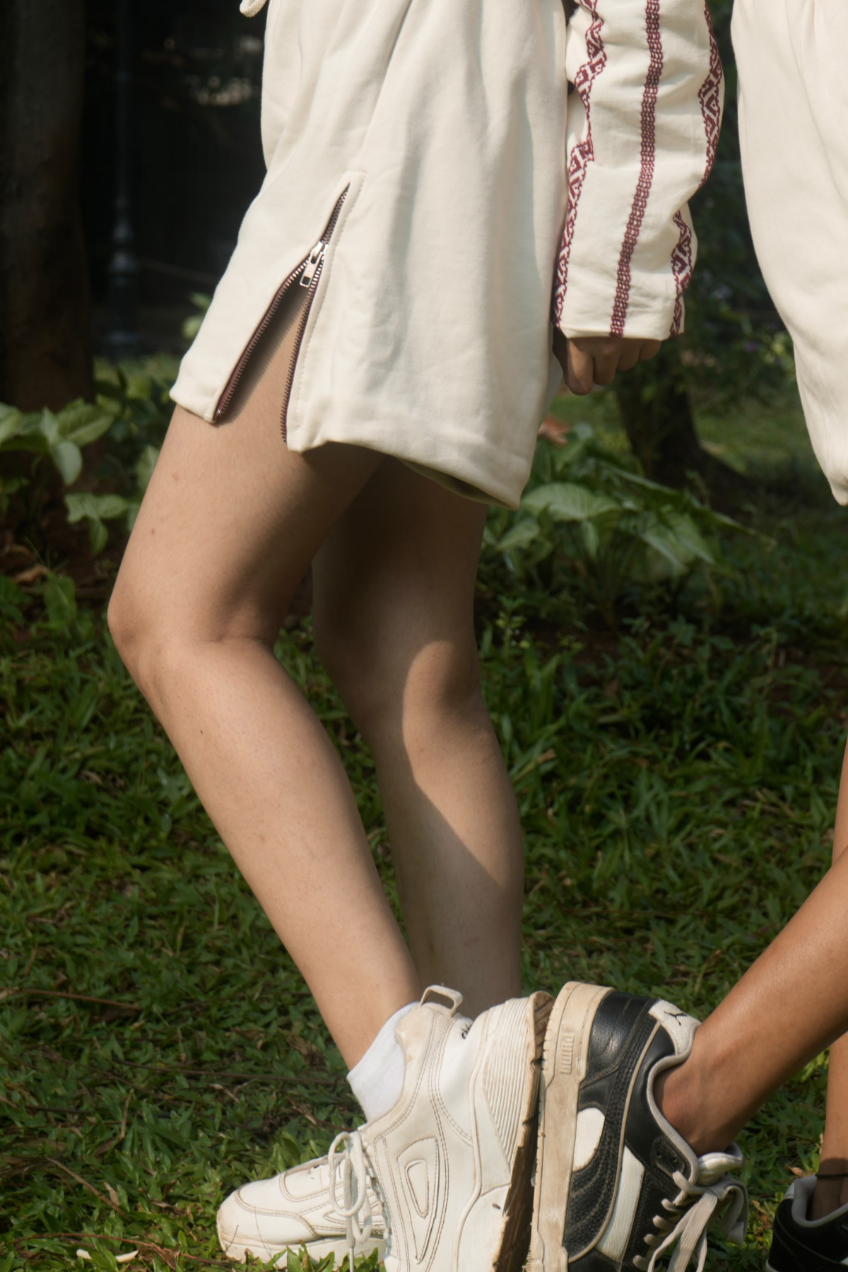 Burgundy x Cream Kingdum Signature Shorts